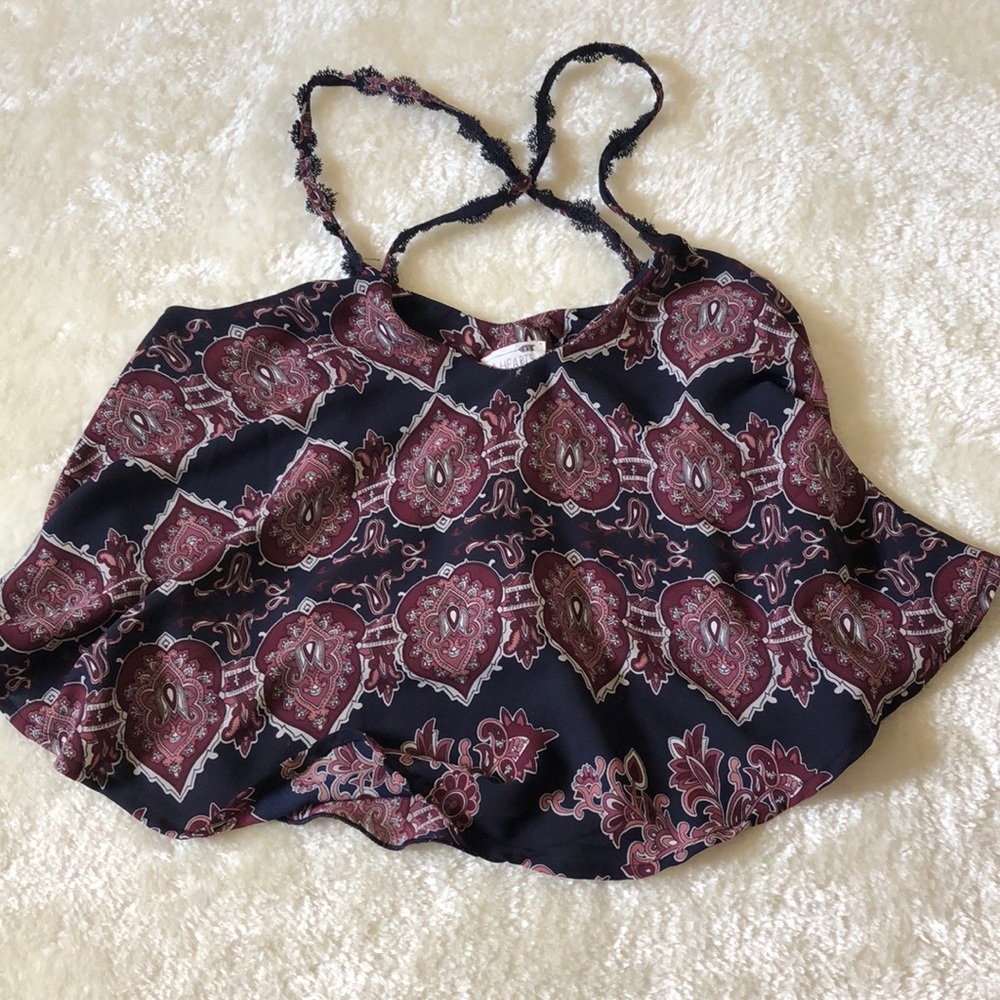 Paisley tank with detailed straps